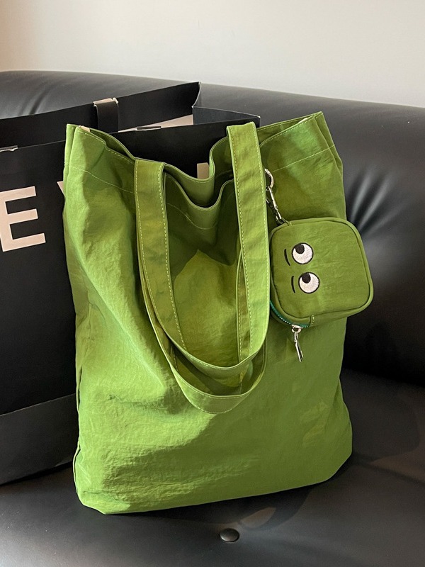 Korean Style Personalized Small Monster Foldable Storage Bag Bag 2024 New Embroidered Color Cloth Pocket Shoulder Bag