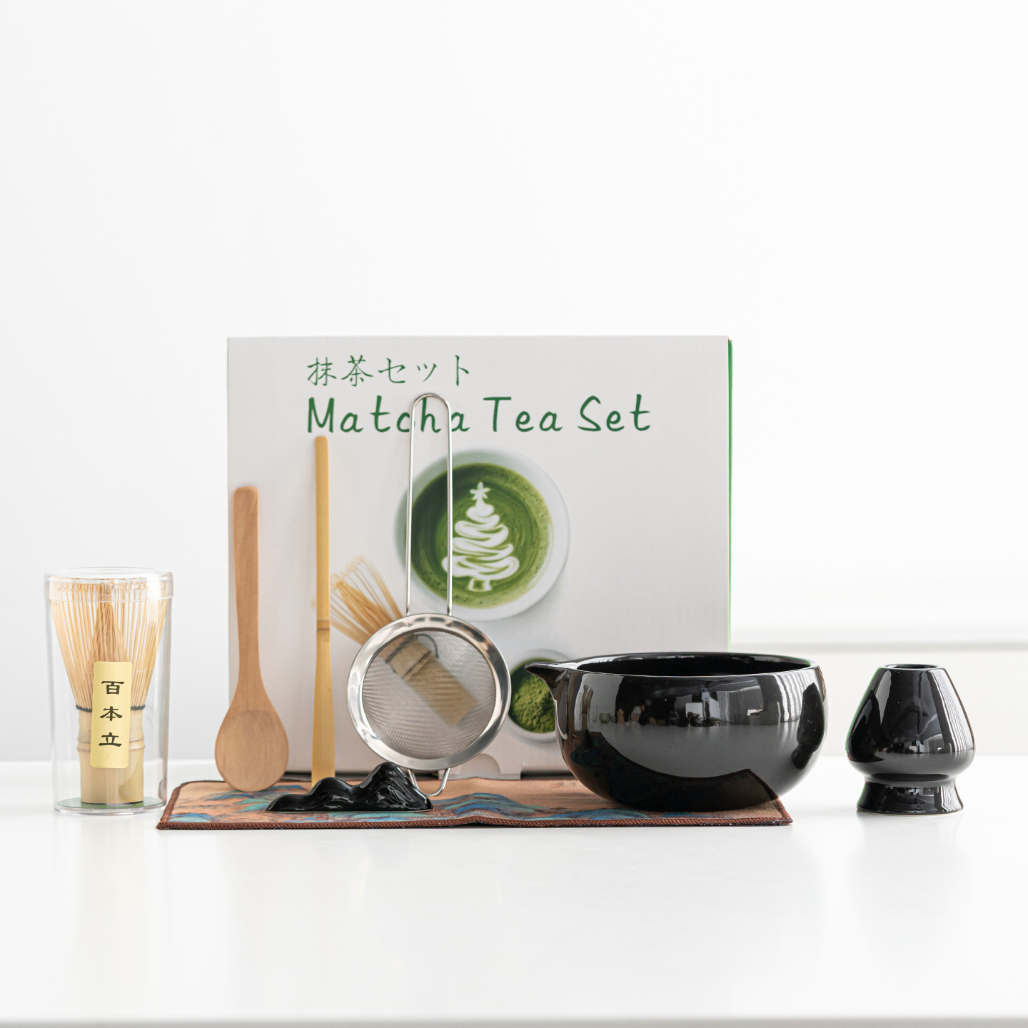 Cross-Border Matcha Bowl Matcha Set Tea Whisk Bai Benli Song Dynasty Tea Matcha Tool Set Japanese Tea Set