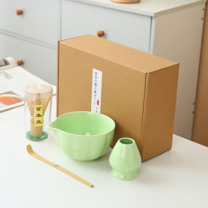 Cross-border ceramic matcha bowl gradient tea maker Japanese matcha tool brush mixer manufacturers wholesale