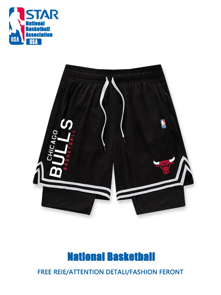 Minnesota Timberwolves Edwards Lakers Warriors Clippers Basketball Pants Training Sports Pants Men's Three-Point Pants Fake Two Pieces shorts