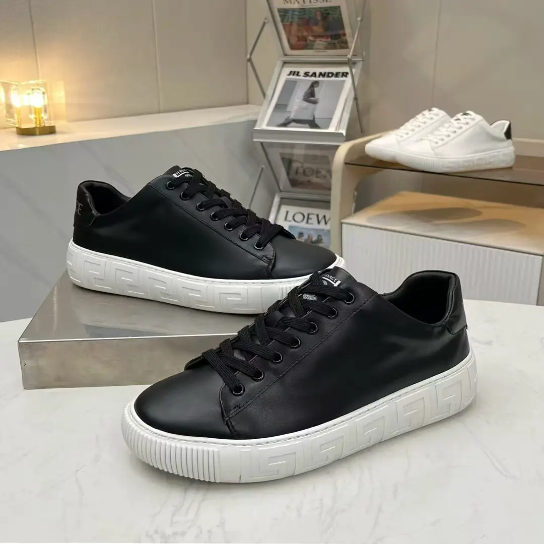 High-end quality 2024 autumn and winter lace-up small white shoes leather breathable casual sports shoes men's shoes foreign trade one to one