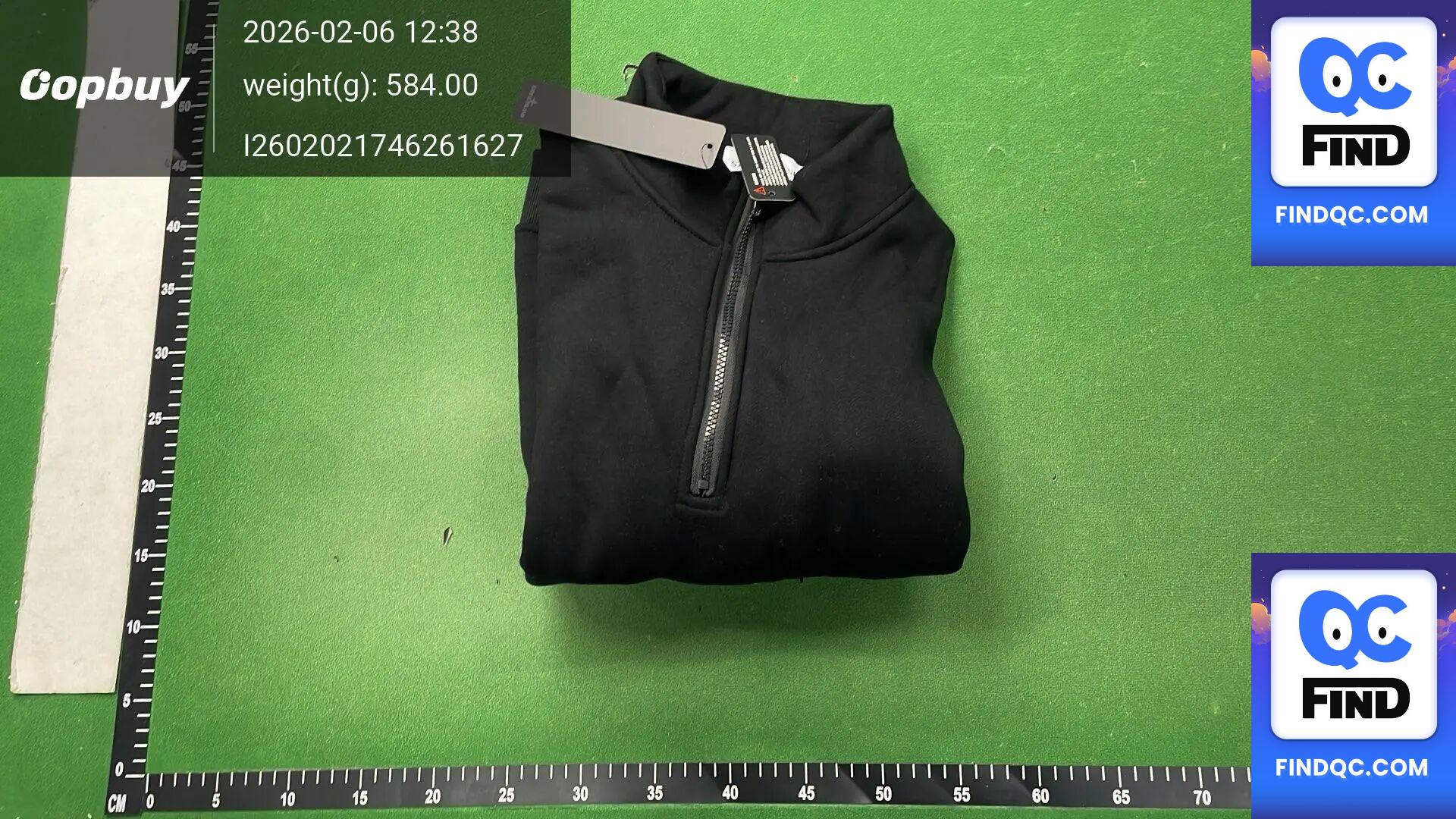 Stone Island Half Zip Sweatshirt Black QC