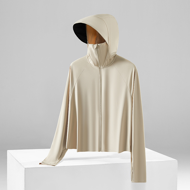 Summer Women's Outdoor Leisure Sports Ice Silk Sun Protection Clothing Women's Breathable Lightweight Anti-Uv Sun Protection Jacket
