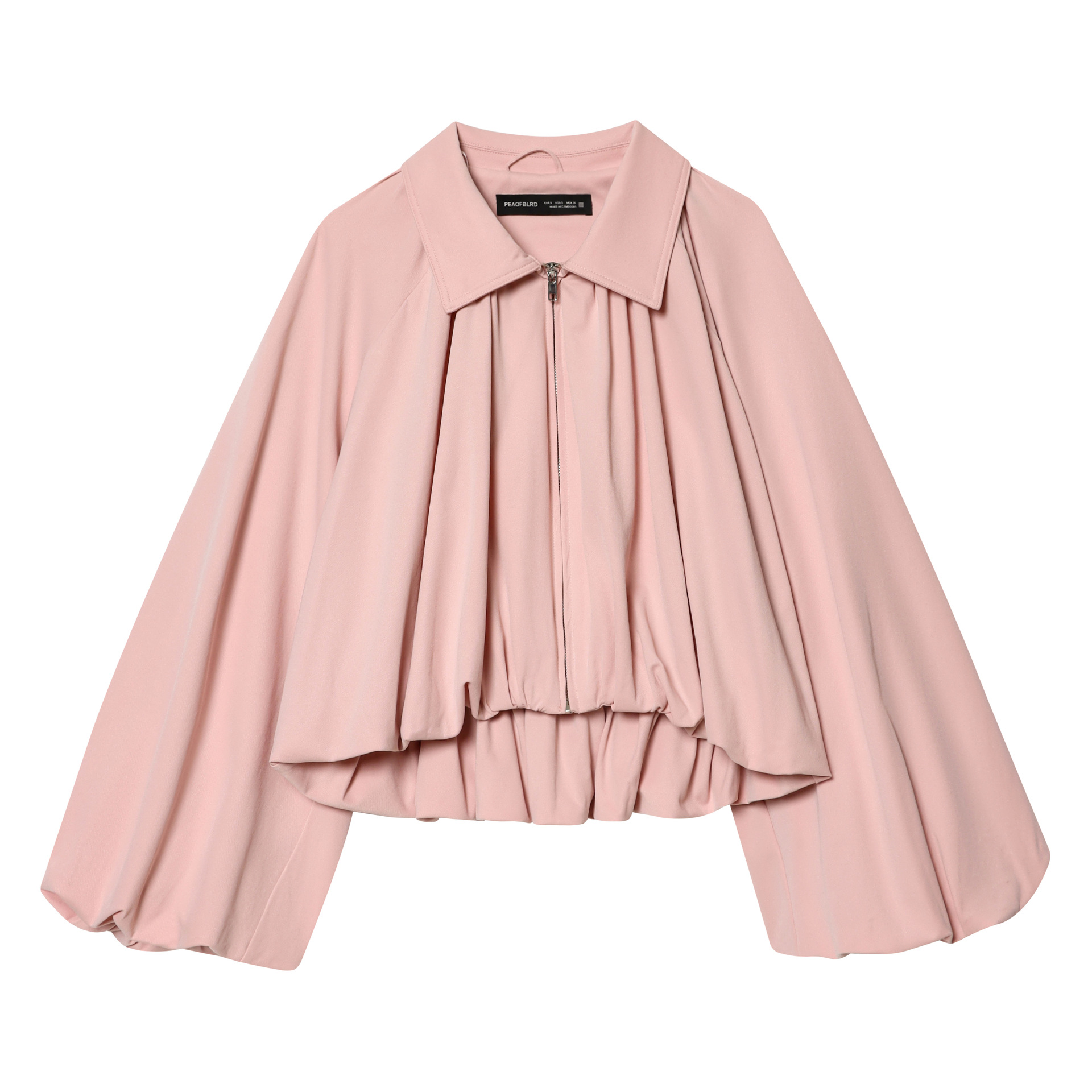 New Foreign Trade Style European and American Style Casual Loose-Fitting Bomber Jacket with Balloon Sleeves 4344169