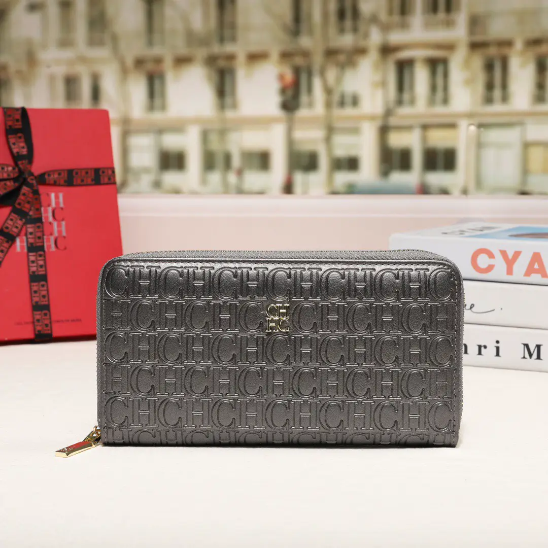 Chhc New Arrival 2024 Bag Women's Fashion Classic Zipper Wallet Authentic Leather Tactile Feel Men's and Women's Neutral Long Clutch