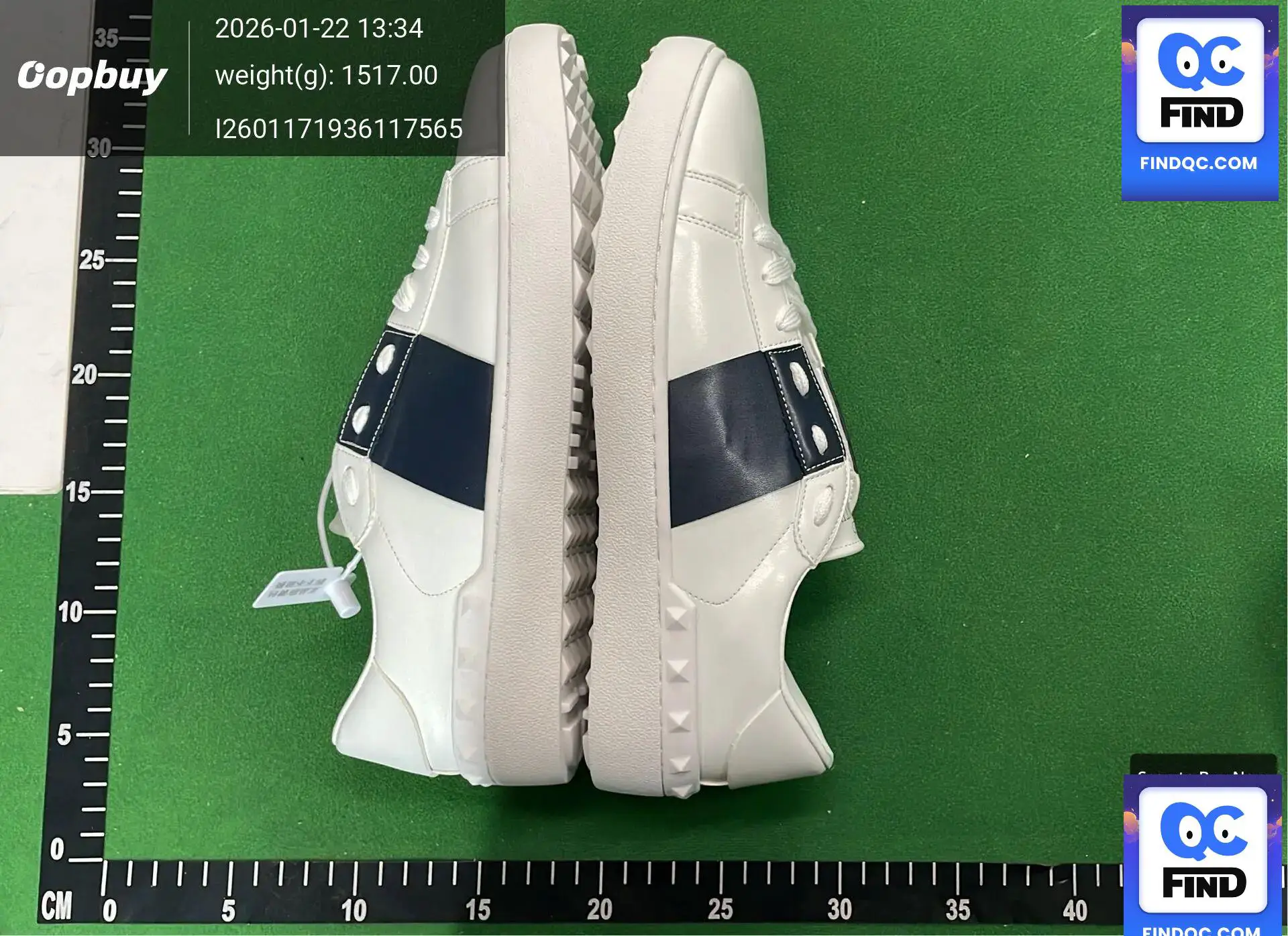 Valentino Garavani Rockstud Untitled Sneakers White Navy