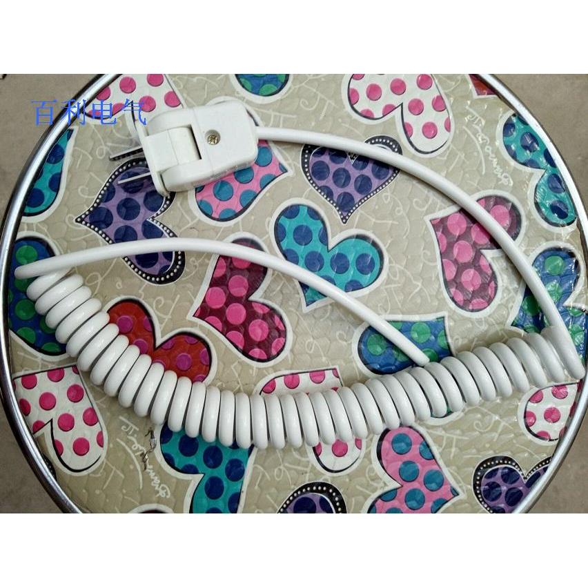Free Shipping Hair Dryer 2-Core 1.0 Square Spiral Cord with Plug, Spring Cord, Retractable Cable, White Hotel Hair Dryer