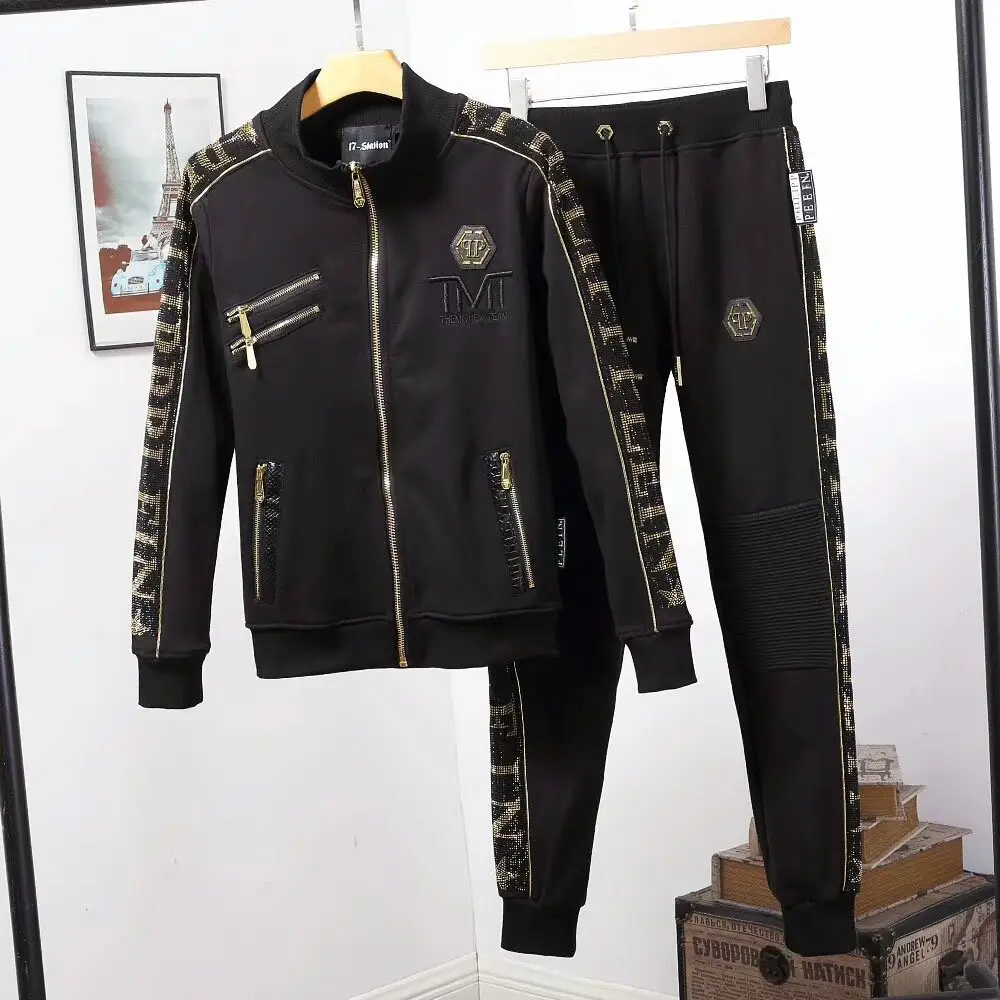 PP Sportswear Hot Drill Letter Zipper