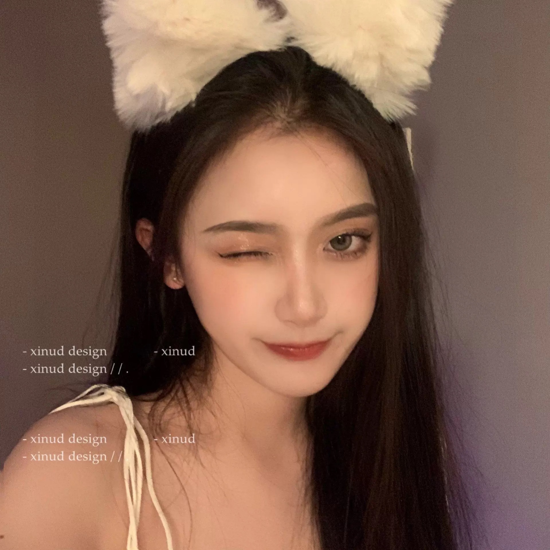 Korean-style Internet-famous Fox Hair Band Secondary Solid Color Plush Performance Hair Accessories Cat Ears Girl Cute Headwear