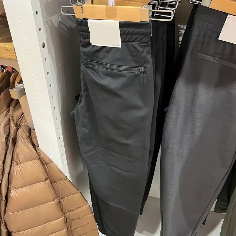Men's Summer 2023 Moisture-Wicking, High-Elasticity Sports Pants (Quick-Drying, Solid Color, Fitness) 455408