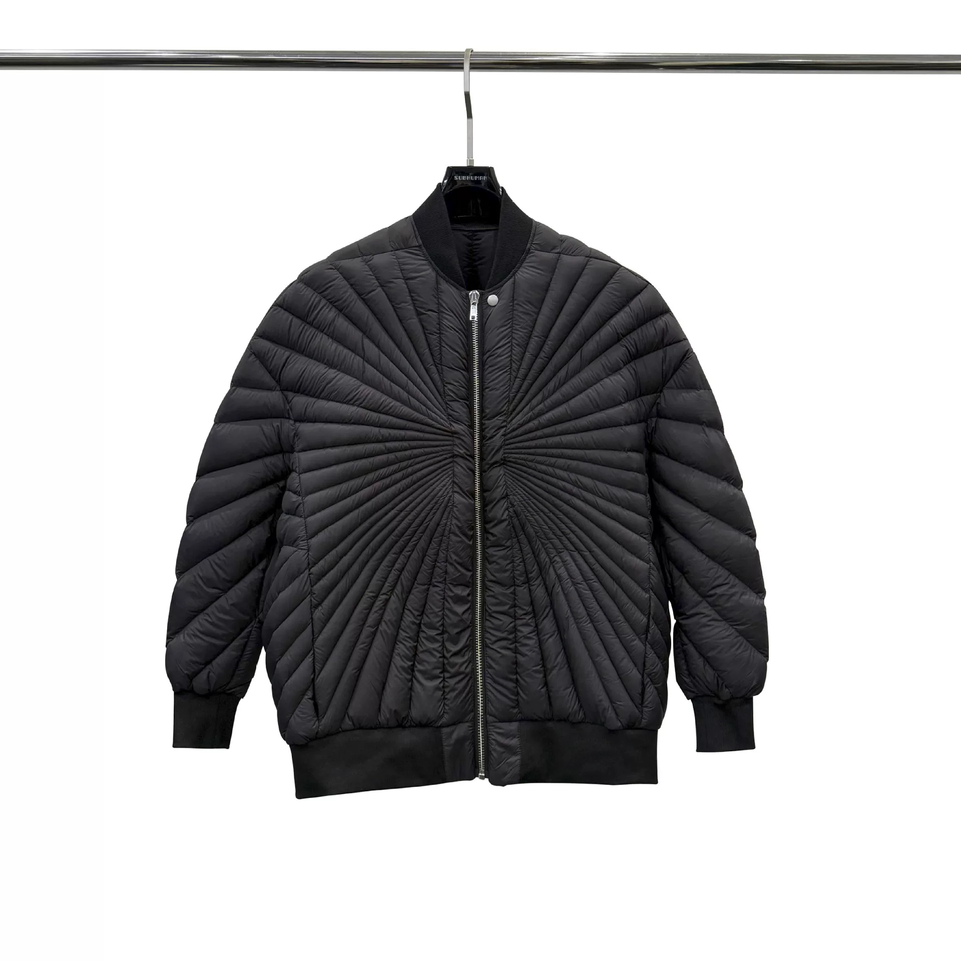 RO Dark Wind Goose Down Jacket Geometric Ray Embroidery Quilted Thread Fan Chengcheng Same Style Coat Baseball Jacket Male