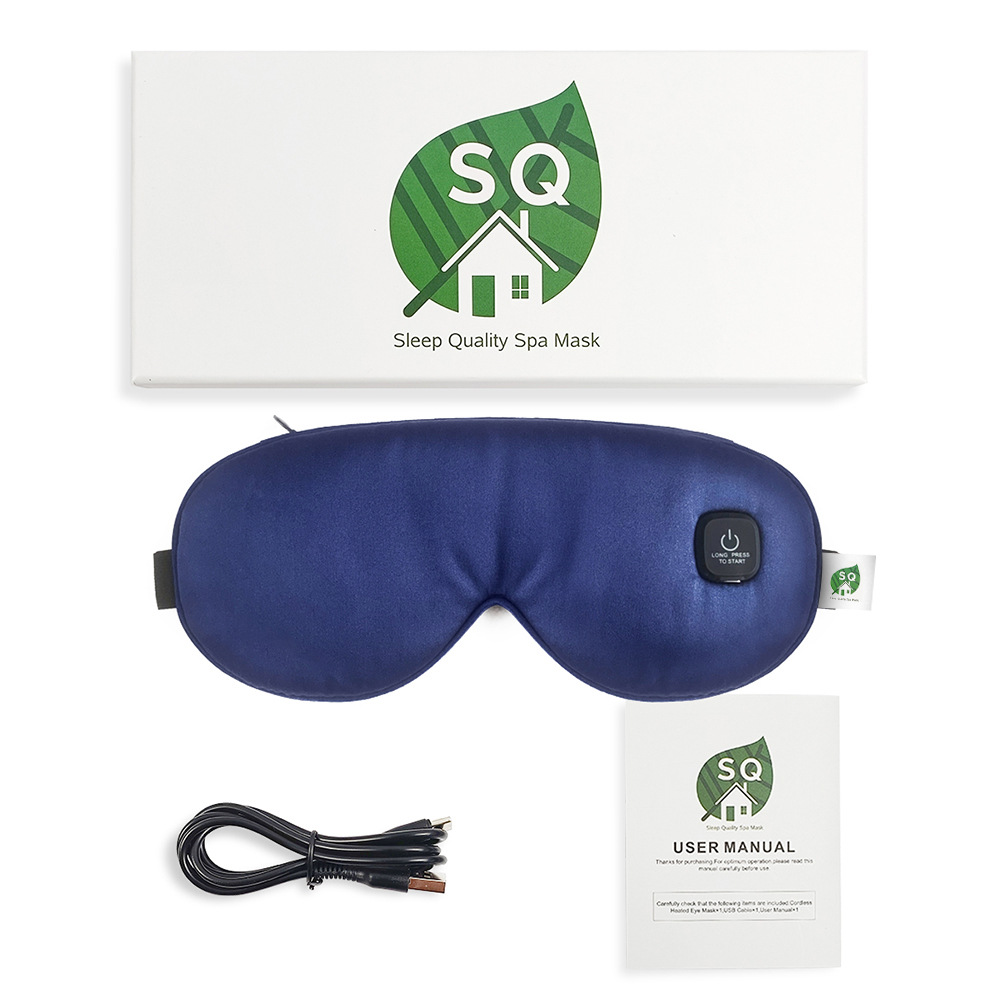 Electric Heating Eye Mask, Light-Blocking, Non-Pressing on the Eyes, Silk Eye Mask, Breathable Steam Hot Compress Eye Mask, Two-Level Heating, Detachable