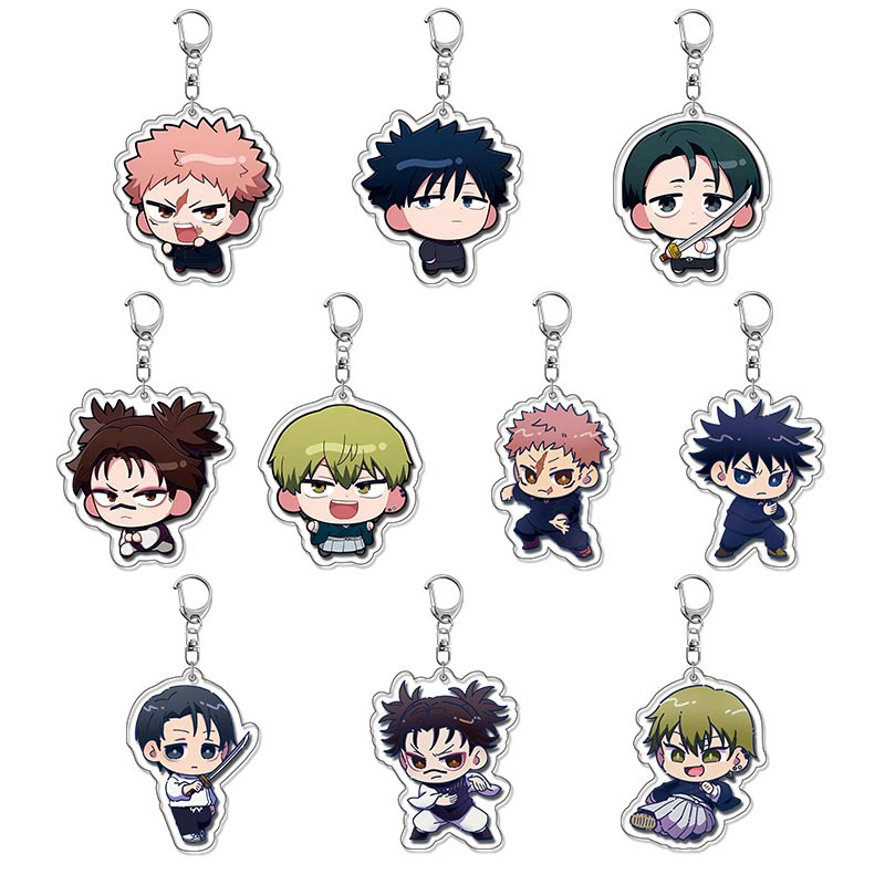 Jujutsu Kaisen Keychain Gojo Satoru, Itadori Yuji, Geto Suguru, Fushiguro Megumi, Inumaki Toge Student Backpack Pendant