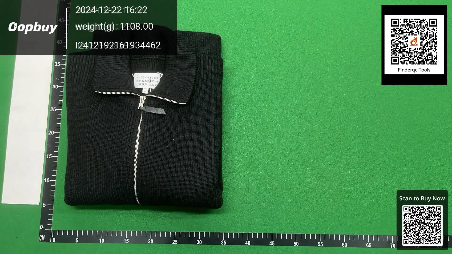 Hand-stitched four-corner logo/cleanfit black high collar stand collar wool double zipper knitted cardigan sweater coat men-H61