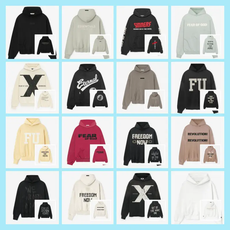 Cross-Border Autumn and Winter Fog Loose Casual Letter Print Men's and Women's Collection High Street Hooded Sweatshirt Basic Trendyy Sweatshirt