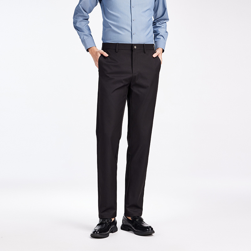 Diyu Shenlong Men's Summer New Thin Business Casual Pants Simple Slim Fit Breathable Formal Trousers