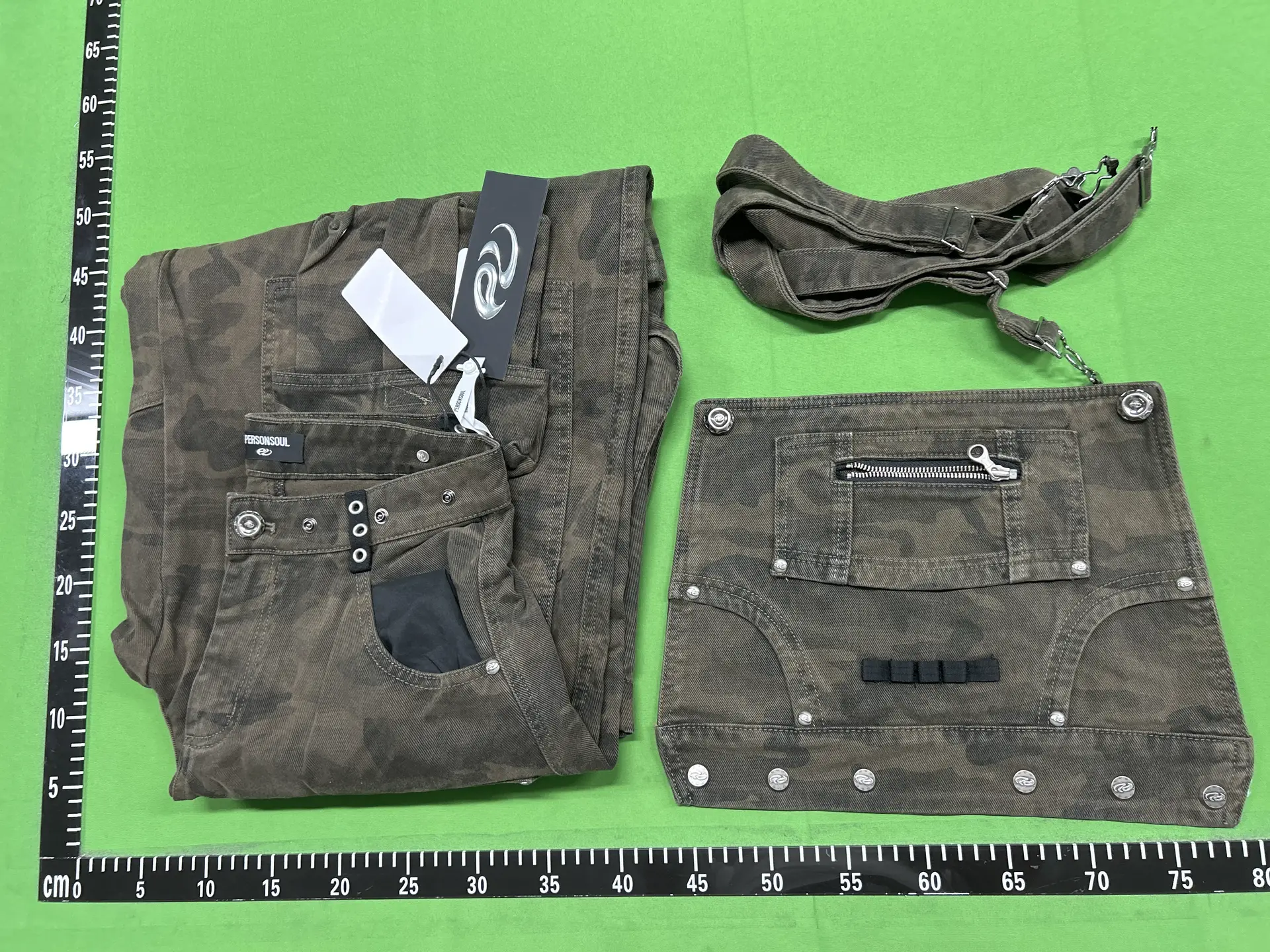 PERSONSOUL Camouflage Detachable Cargo Pants