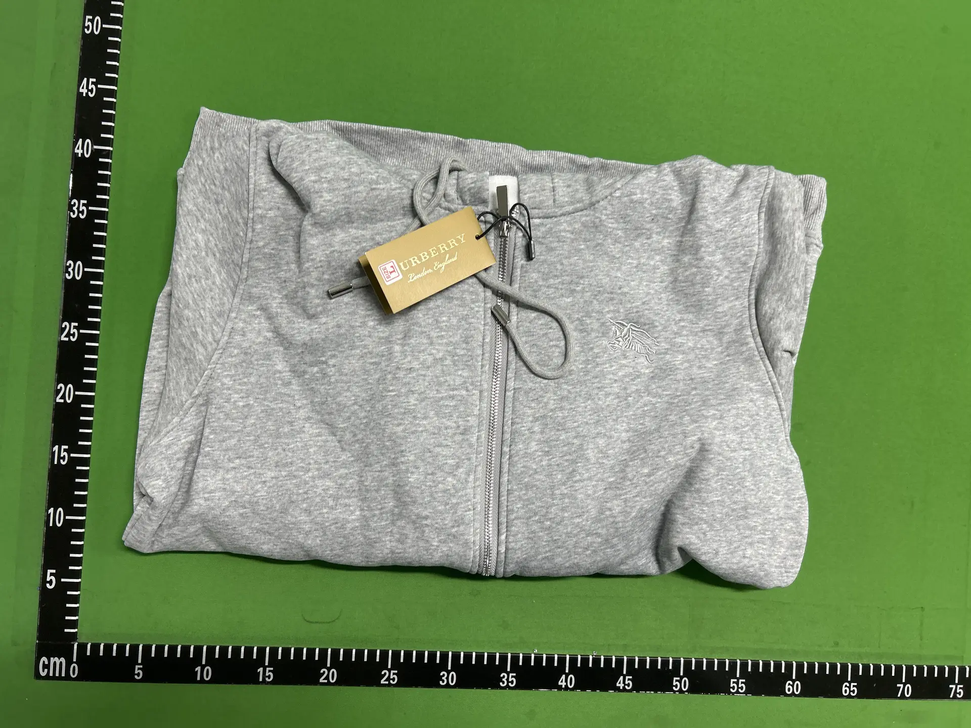 Burberry London England Zip Hoodie Grey