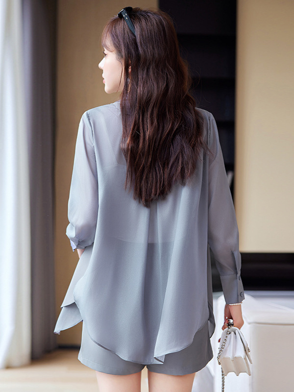 Seven Valley Niang Age Reduction High-end Sense Fashion Suit Women's Explosive Sunscreen Jacket Wear Shorts Two-piece Summer Dress