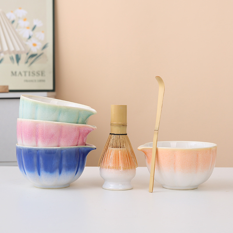 Ceramic Matcha Bowl Matcha Tool suit Matcha Brush Japanese Tea Ceremony 100 Benli Mixer Tea Maker