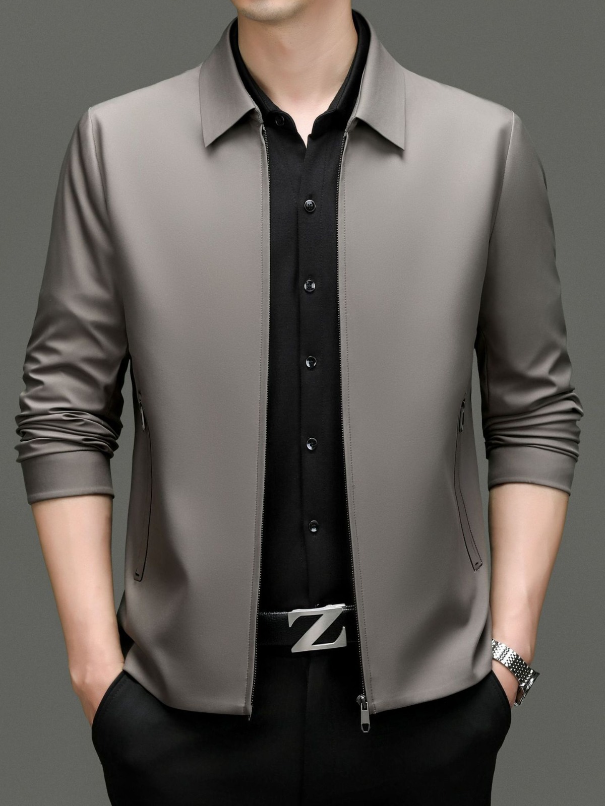 Spring and Autumn New Men's Youth Business casual all-match jacket jacket top leadership administrative work clothes
