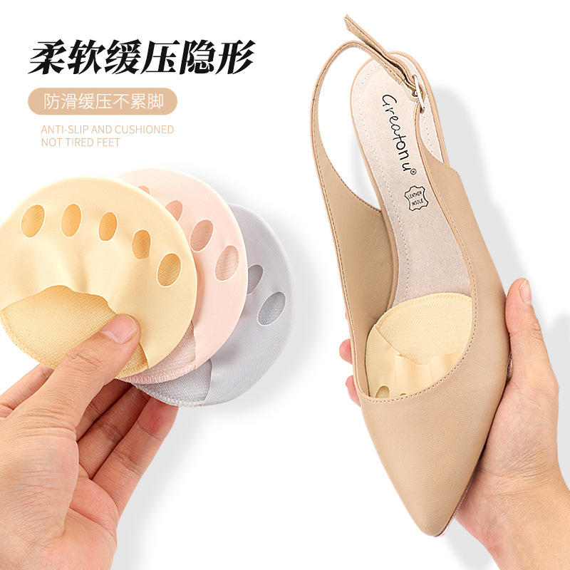 Foot Socks, Invisible Ballet High-Heeled Shoes Pad Socks, Forefoot Pads, Open-Toe Socks, Non-Slip Shock-Absorbing Forefoot Pads, Five-Finger Socks