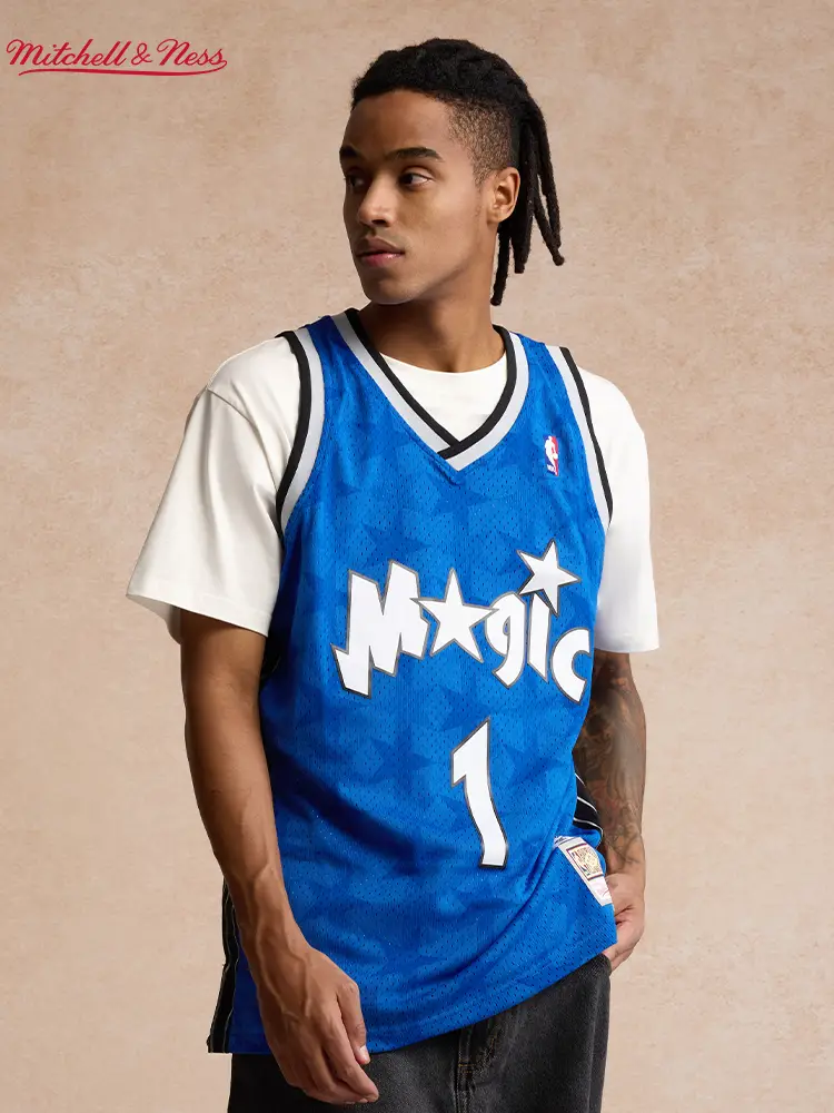 Mitchell&Ness Nba Official Magic/Tmac Retro Jersey 00-01 Season Sw Jersey Sports Men