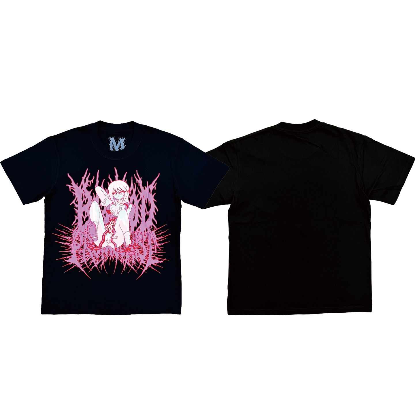 Bleood Merch Tour Manager Tee Printed Short-Sleeve T-Shirt Rap Dark Style Foto QC de TAOBAO na Qualit.ly