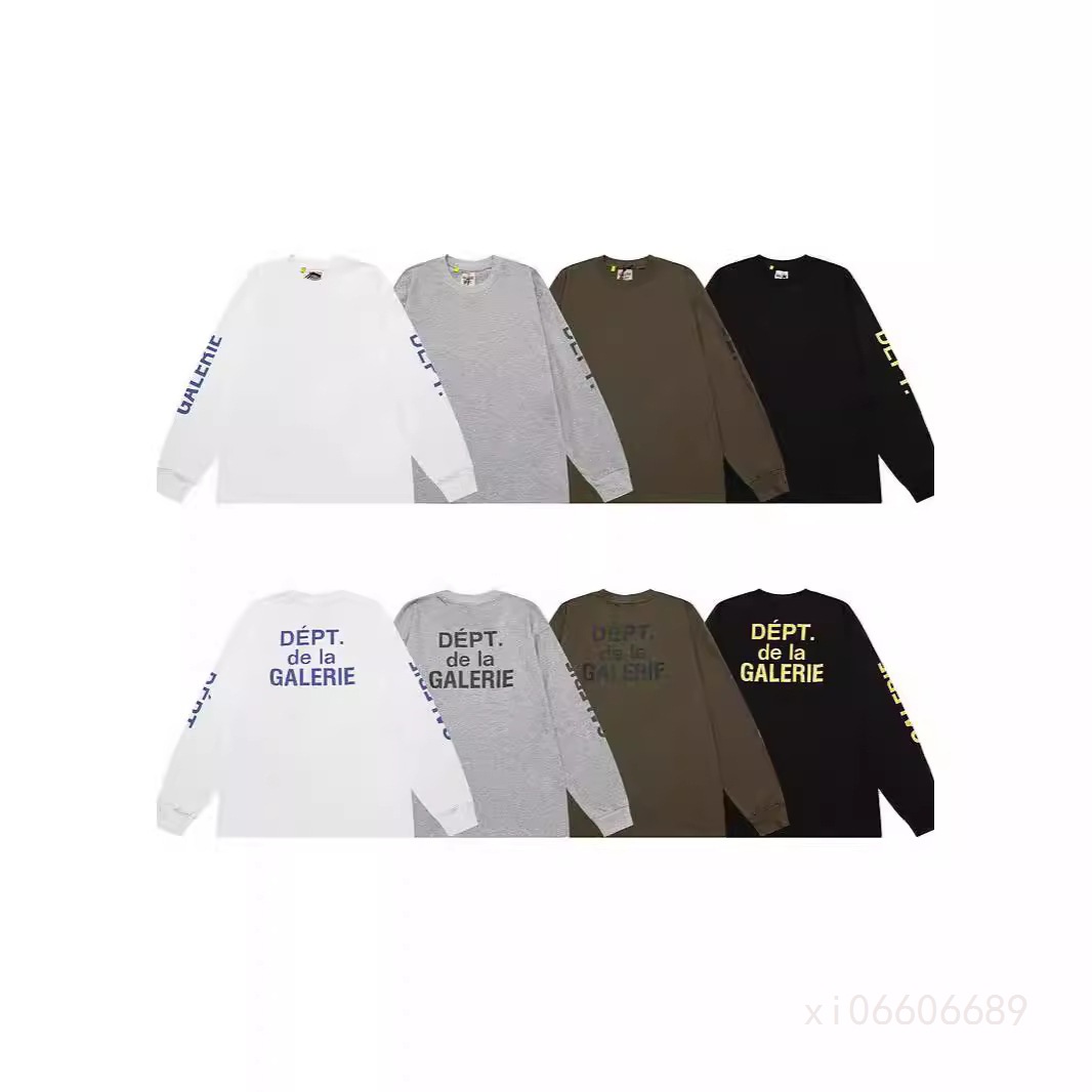 High Street Trendy Brand Gallery Dept Versatile Loose Long-Sleeve T-Shirt with Letter Print for Spring and Autumn Base Layer Top