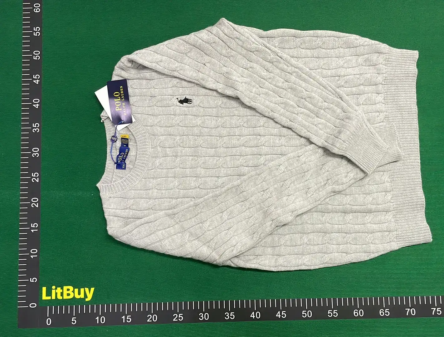 Polo Ralph Lauren Cable Knit Sweater Light Grey