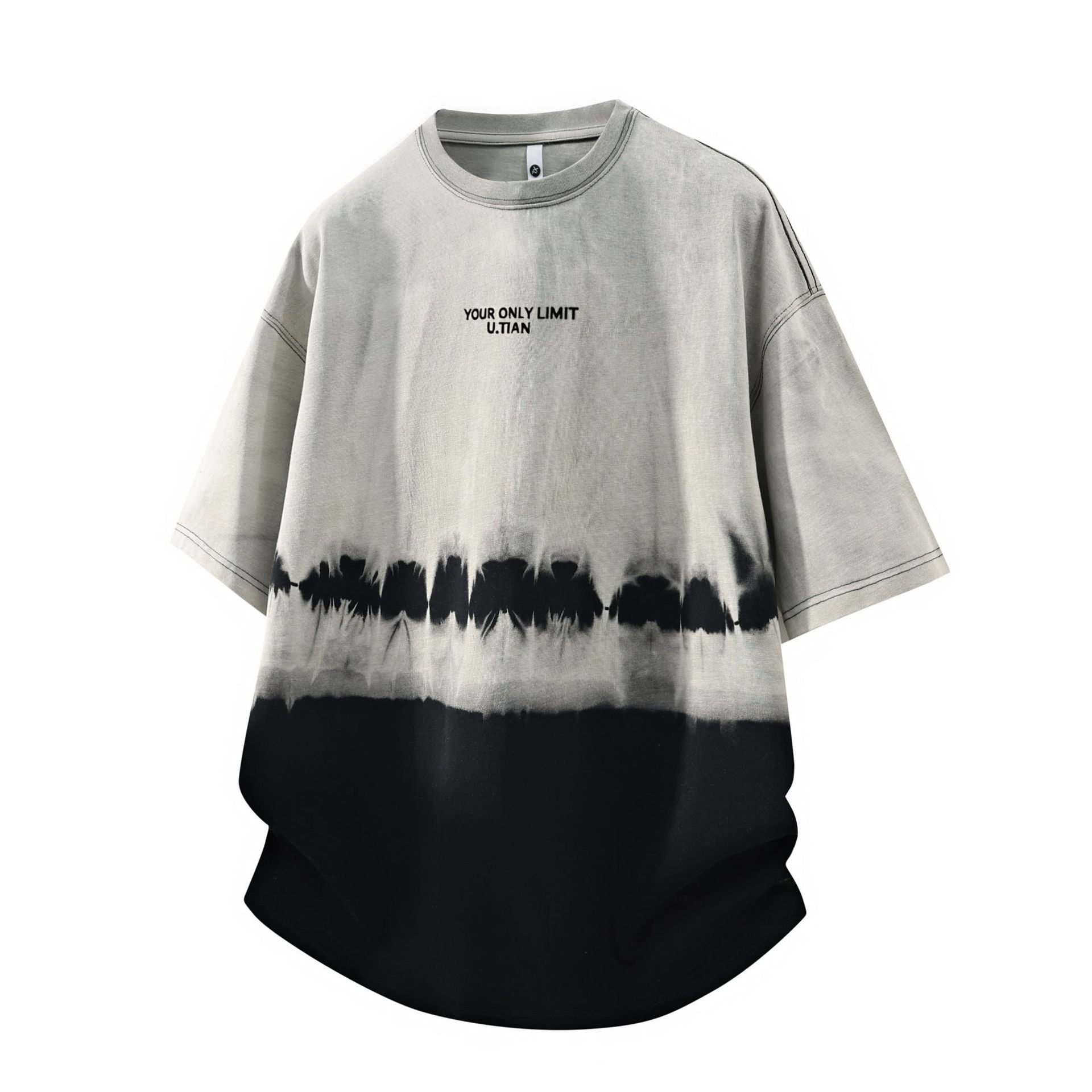 Summer Short-Sleeved T-Shirt for Men 2026 New Summer T-Shirt for Men and Teenagers Versatile Gradient Tie-Dye T-Shirt Top for Men