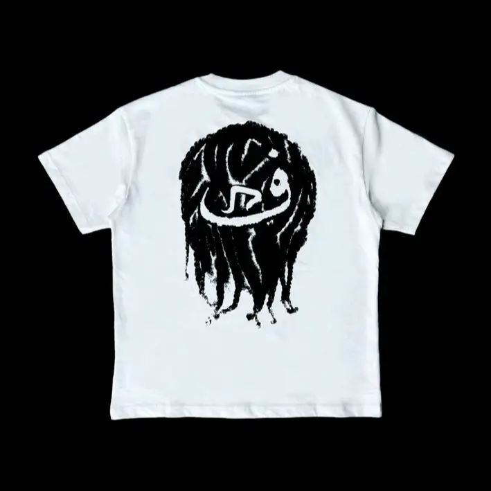 Cross-border tide American street short-sleeved t-shirt white loose hip-hop trend tops summer couple casual round neck