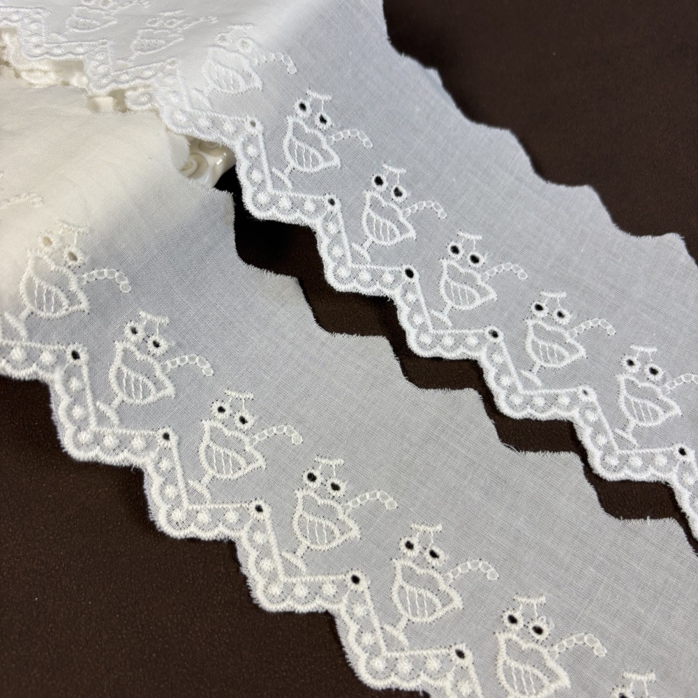 Lolita Ice Cream Cotton Embroidery Lace Women's Clothing Dress Lace Accessories White/Beige Width 6cm