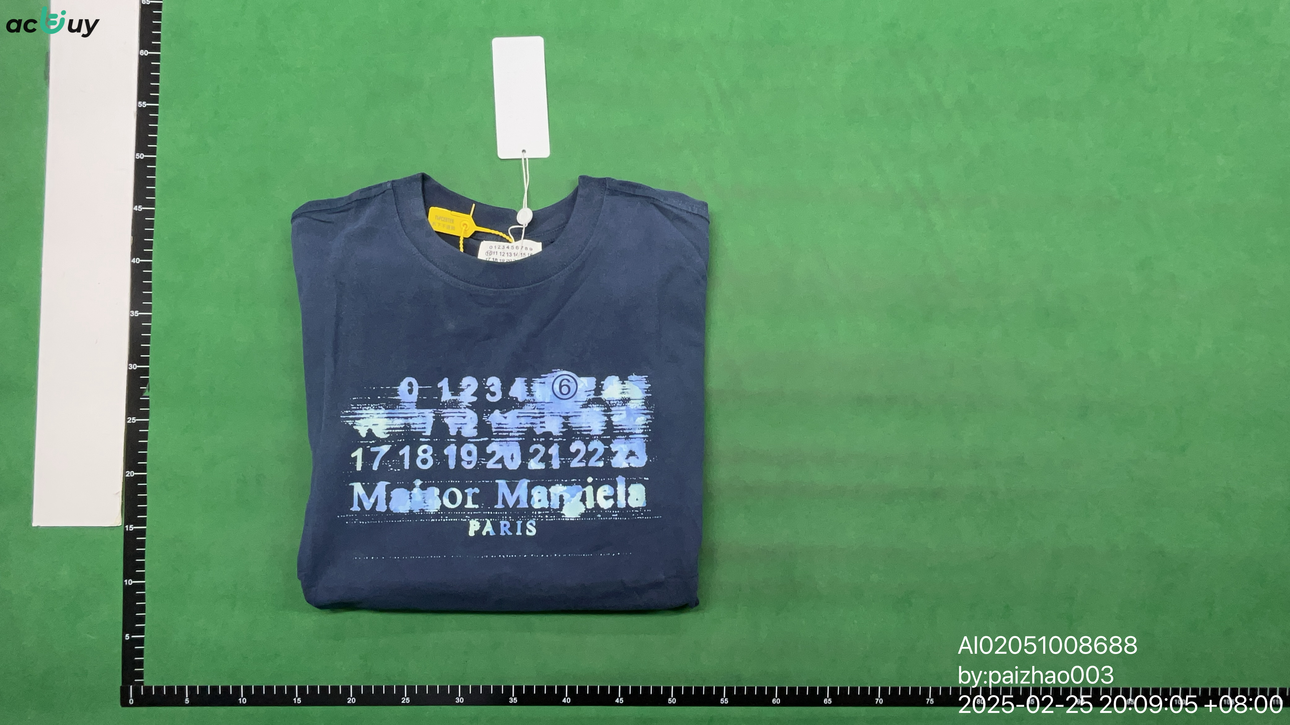 Subway Hooligan 3417 Old Blurred Logo letter Print Short Sleeve T-Shirt — QC-foto 2