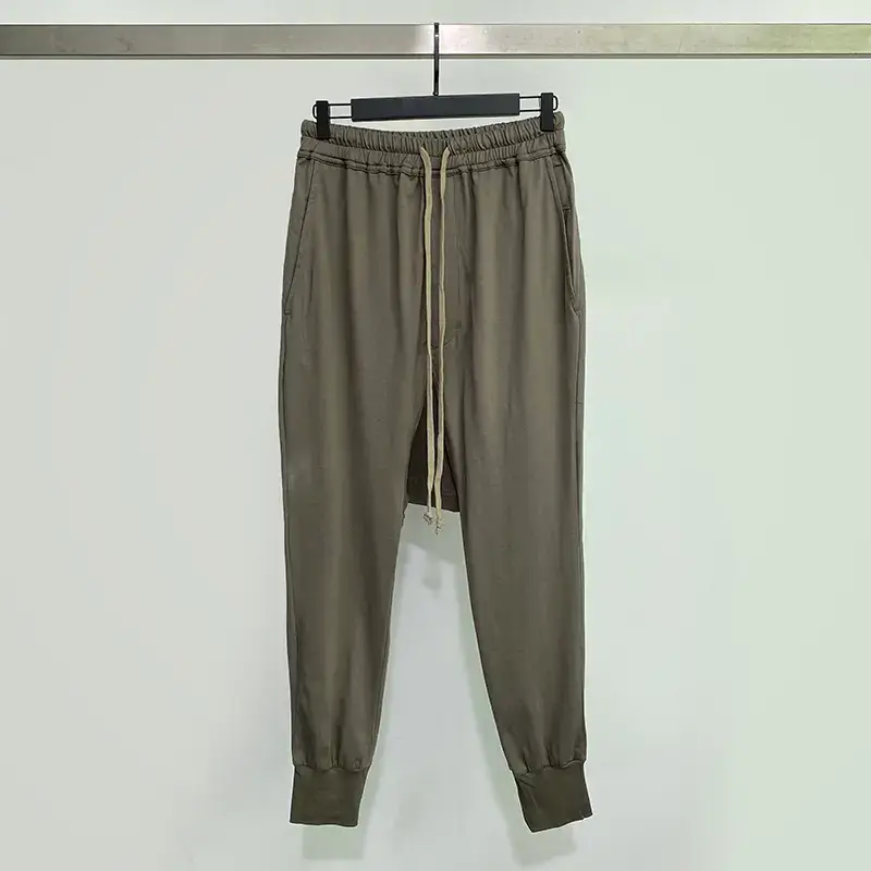 Dark Ro Classic Spring/Summer Thin Material Plain Weave High-Quality Workmanship Harem Drop-Crotch Casual Pants Unisex