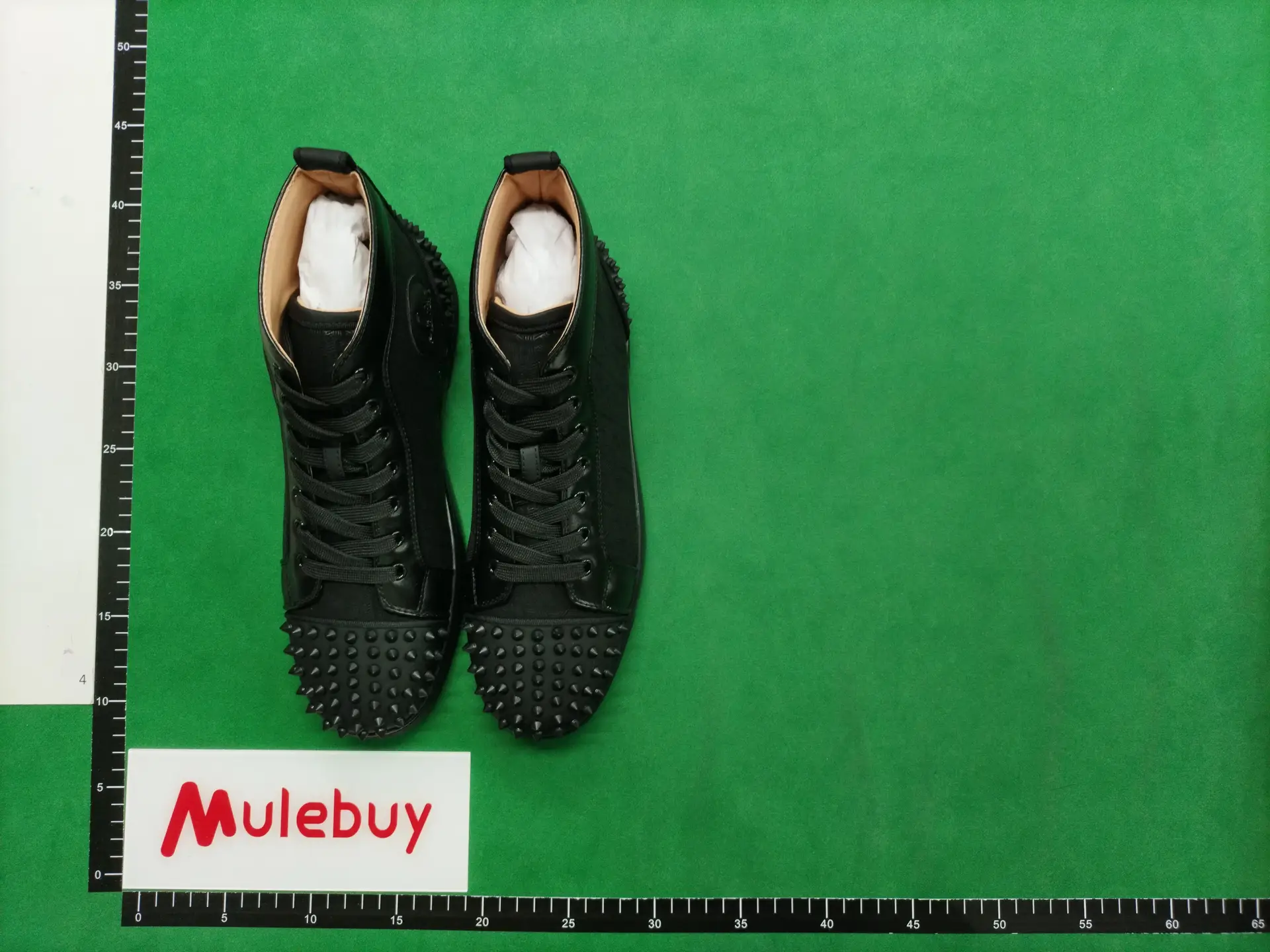 Christian Louboutin Black Spiked Sneakers