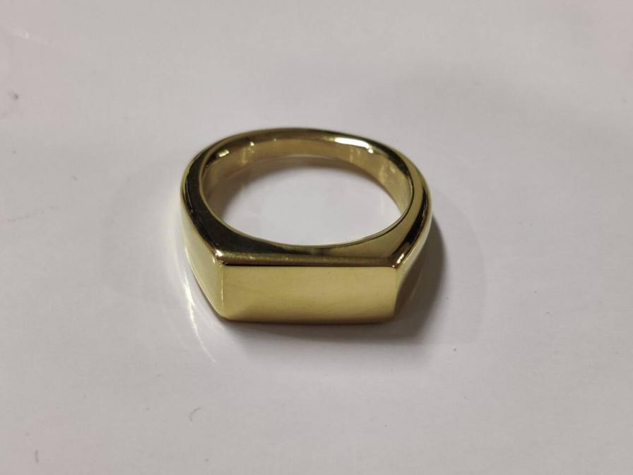 INS medium cold style simple design titanium steel seal ring men and women gender-free niche glossy ring QC