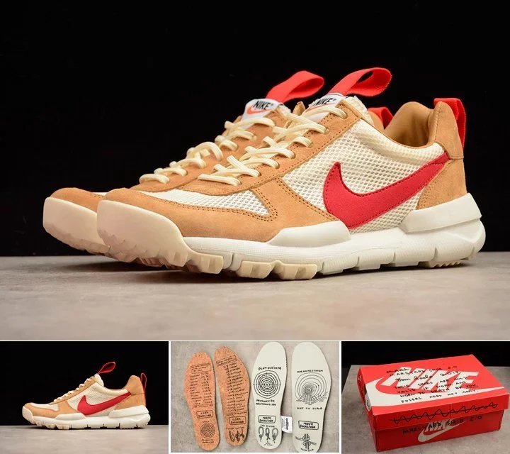 CraftMarsYardTSNASA20 astronaut khaki red Quan Zhilong upper foot breathable mesh suede men's and women's retro running shoes AA2261100 WeChat tbwnike company comes with 2 pairs of insoles insoles, insoles with cushioning rubber on the back, midsole with steel stamp