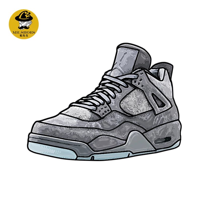 【可发47.48.49.50备注就发】AJ4 乔4 Air Jordan 4 x KAWS 联名灰麂皮夜光底酷灰男女篮球鞋 930155-003