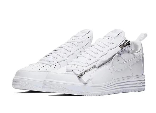 Men's and women's shoes ACRONYM x Just donRoc co branded AF1 pure white zipper Air Force One AJ6247-100