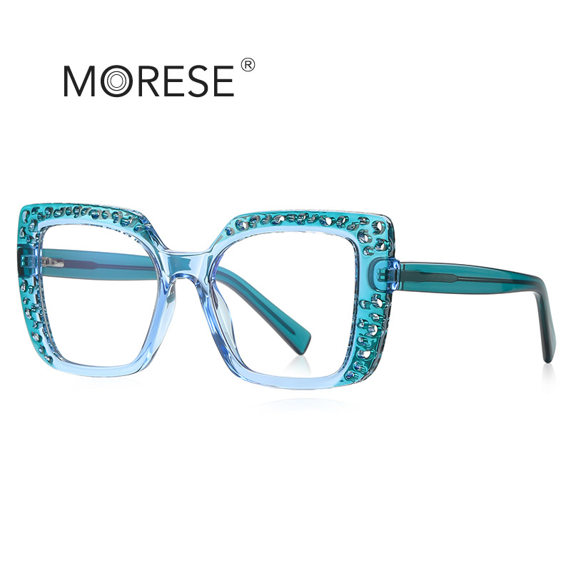 TR anti-blue light glasses 2188 hollow original design stereo optical glasses European and American ins style large frame mirror frame for women