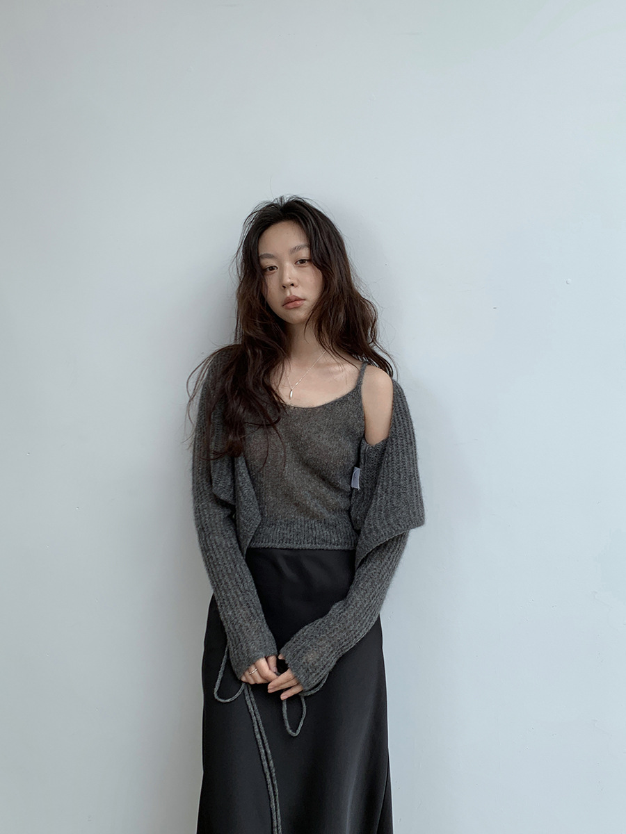 Love and Nancy Guangzhou Thirteen Lines Summer Original New Korean Skin Friendly Strap Short Wool Cardigan 41148
