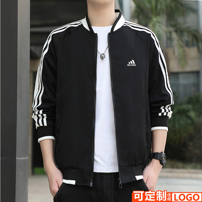 Spring and Autumn Coat Men's Thin Work Jacket Men's Summer Trendy Brand Casual Boys Baseball Suit Top Printable logo