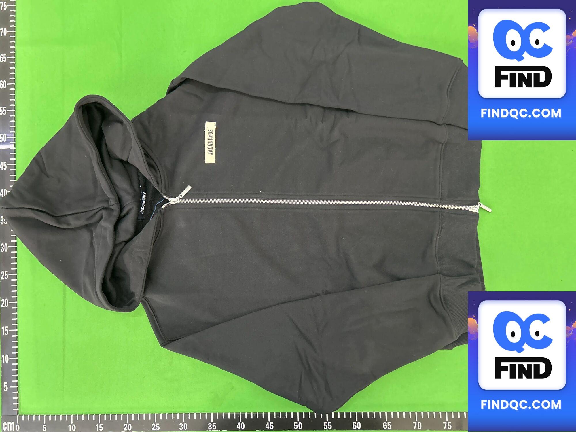 In-Stock 2025 Early Autumn Jacquemus Long-Sleeve Sweatshirt Trendy Men's Zip-Up Loose Hoodie Unisex — QC-foto 3