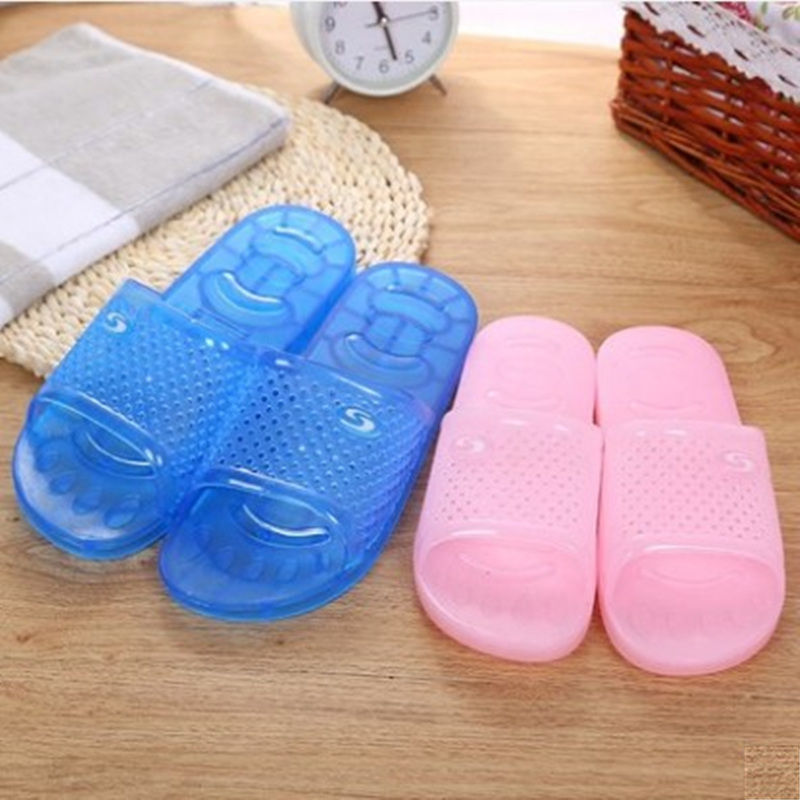 Beijiang Wolf Crystal Transparent Plastic Slippers Women's Summer Jelly Shoes Flat Bathroom Couple Bath Indoor Non-slip Cool