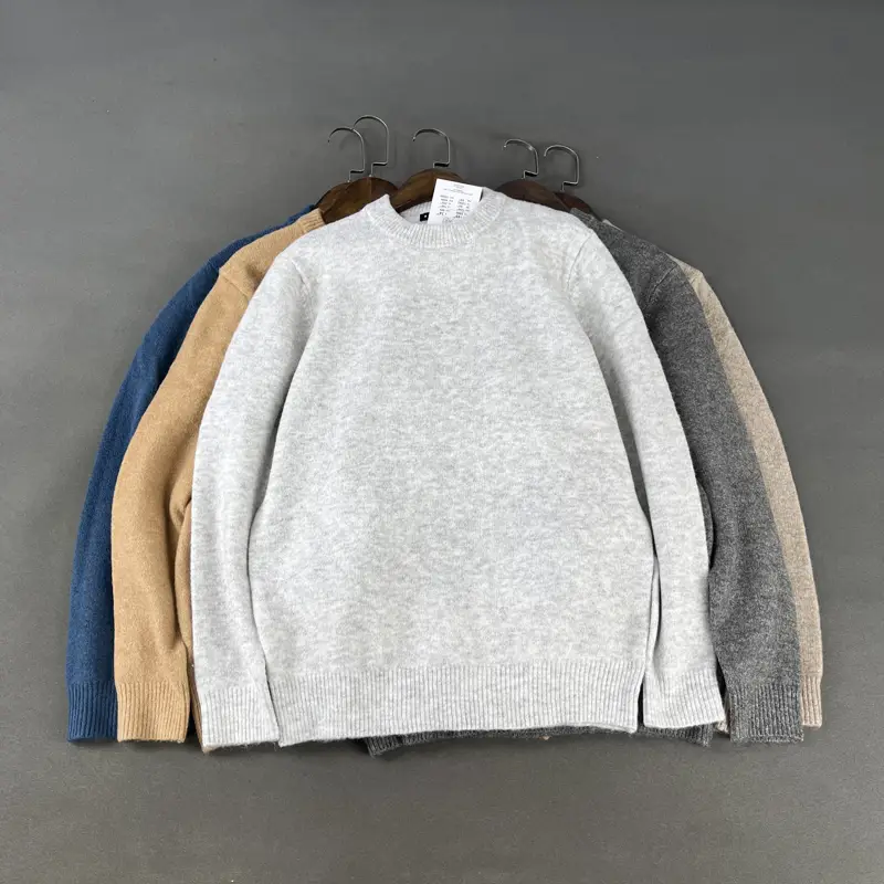 Poland Single Order 34 Euros! Autumn and Winter Loose Round-Neck Knit Sweater Base Layer Top for Men