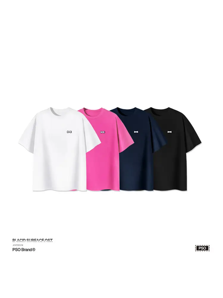 Pso Brand [Cool Feeling] [Moisture Absorption and Quick Drying] 230g Knitting Pixel Puppy Short Sleeves Couple T-Shirt
