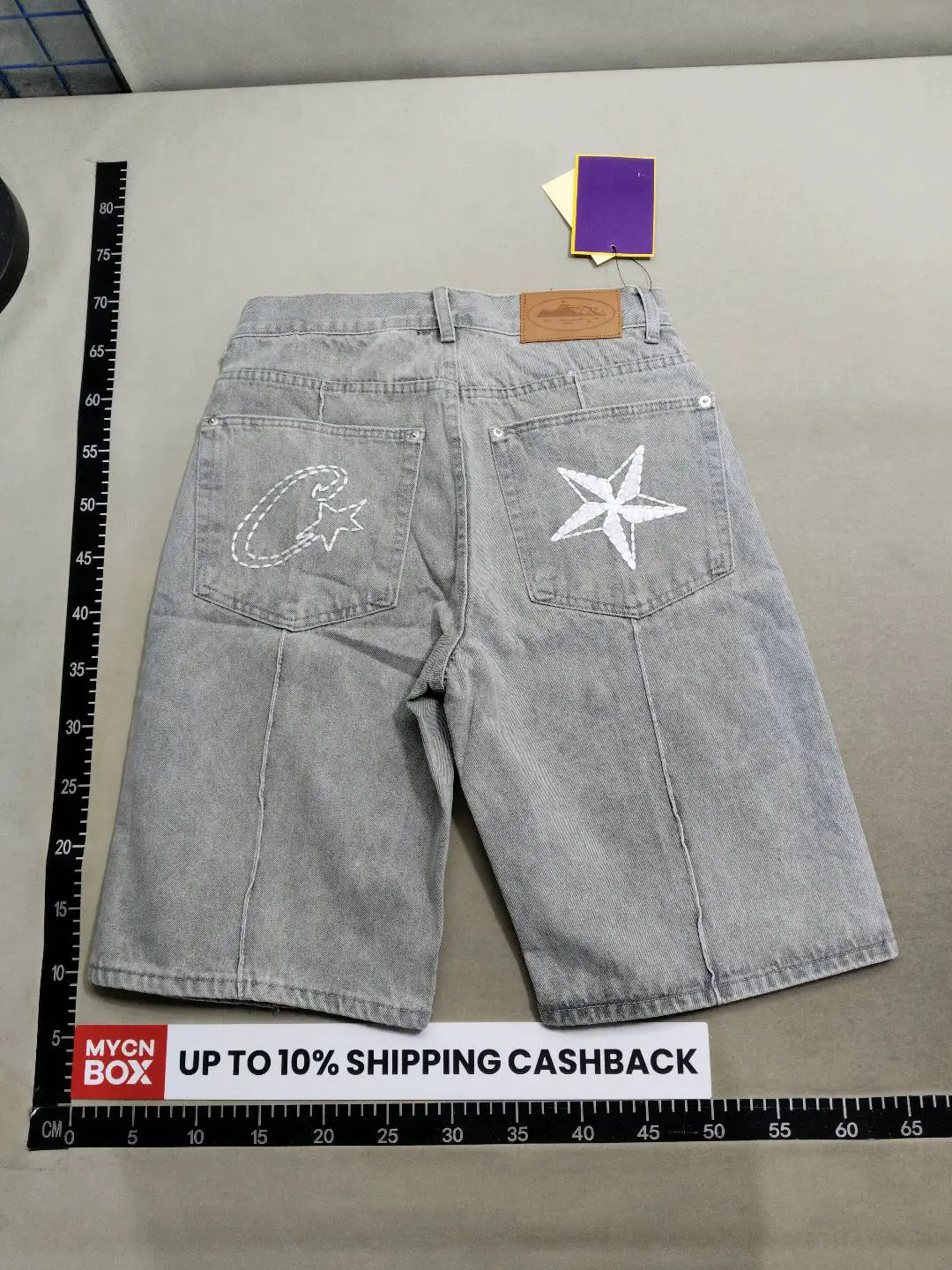 Corteiz Denim Shorts Grey