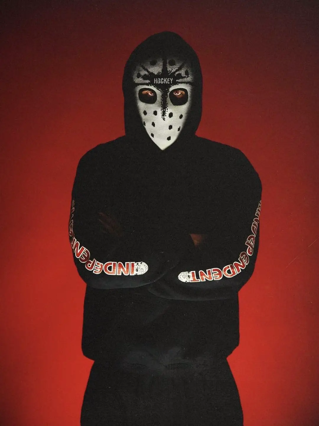 American Street Skateboard Hockey Collaboration Jason Mask Embroidered Graffiti Knit Hat Beanie Ski Hat