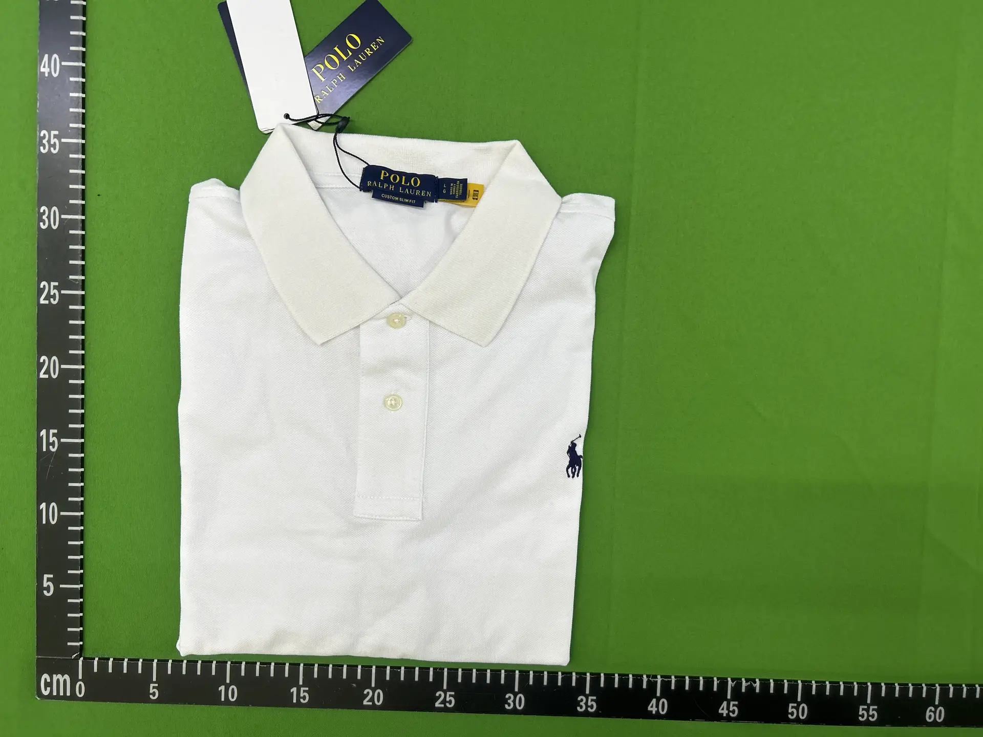 Polo Ralph Lauren Custom Slim Fit White Polo Shirt